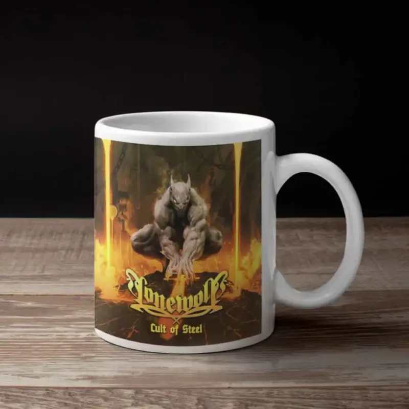 Lonewolf Coffee Mug, Lonewolf Cult Of Steel Coffee Mug