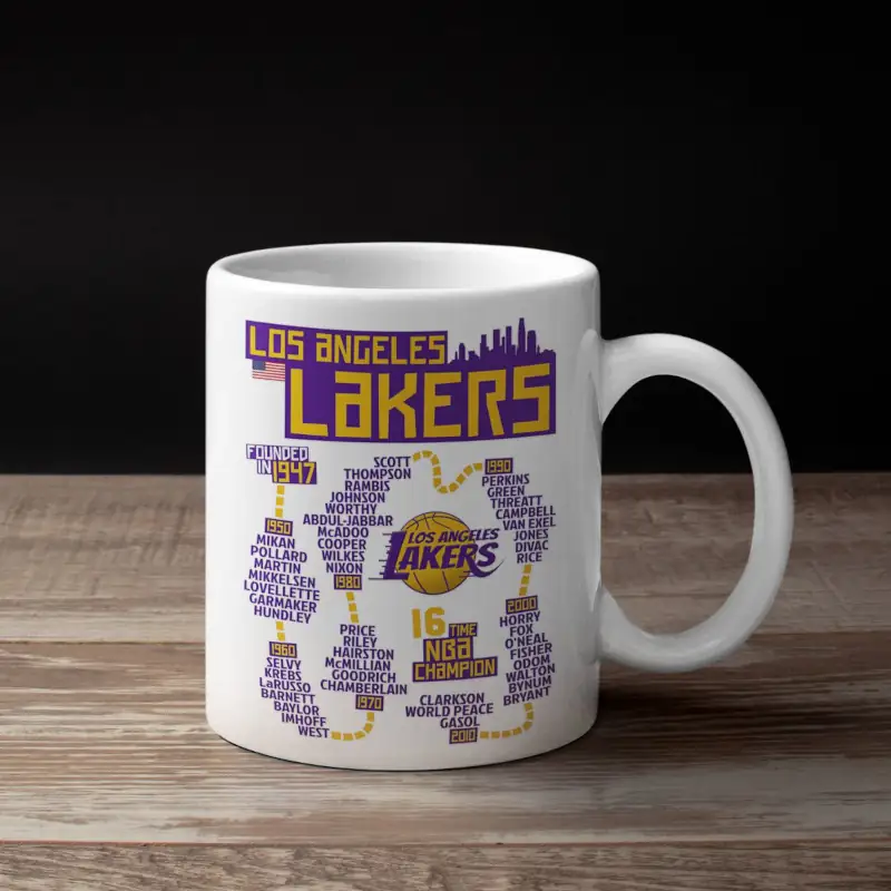 Los Angeles Lakers Mug, Los Angeles Lakers Coffee Mug