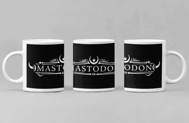 Mastodon Coffee Mug, Mastodon Logo Coffee Mug
