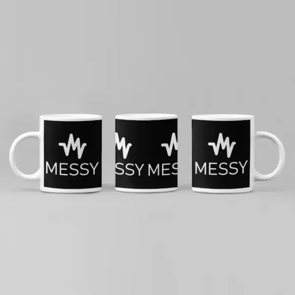 Messy Coffee Mug, Messy Logo Mug