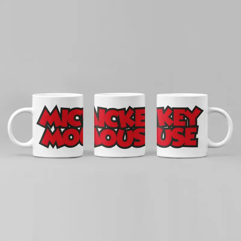 Mickey Mouse Coffee Mug, Mickey Mouse Logo Mug