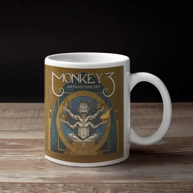 Monkey 3 Coffee Mug, Monkey 3 Astrasymmetry Coffee Mug
