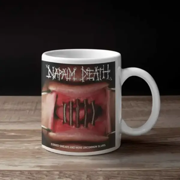 Napalm Death Coffee Mug, Napalm Death Coded Smears And More Uncommon Slurs Coffee Mug