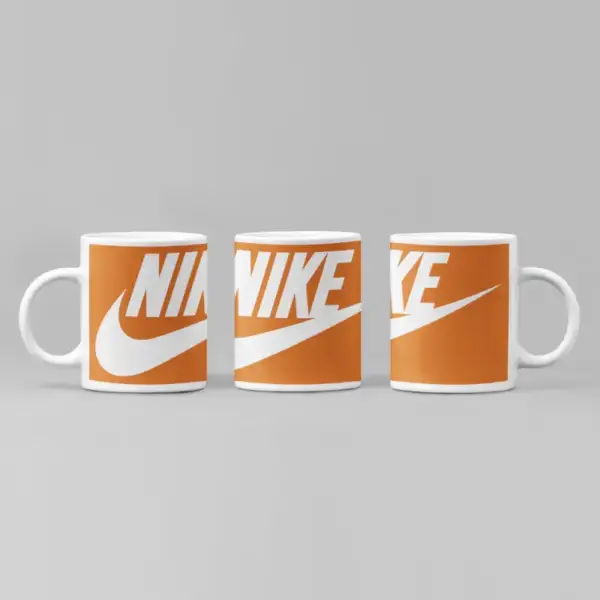 Nike Coffee Mug, Nike Logo Orange Mug