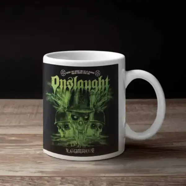 Onslaught Coffee Mug, Onslaught Live At The Slaughterhouse Coffee Mug