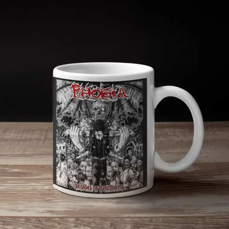 Phobia Coffee Mug, Phobia Decades of Blastphemy Coffee Mug