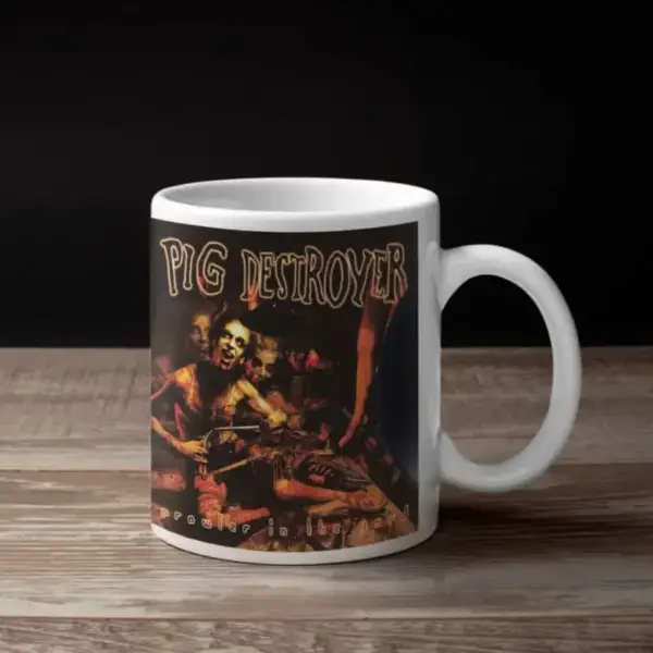 Pig Destroyer Coffee Mug, Pig Destroyer Prowler in the Yard Coffee Mug