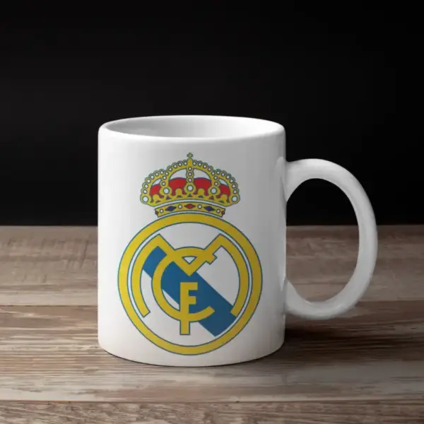 Real Madrid Coffee Mug, Real Madrid Cub De Futbol Logo Mug