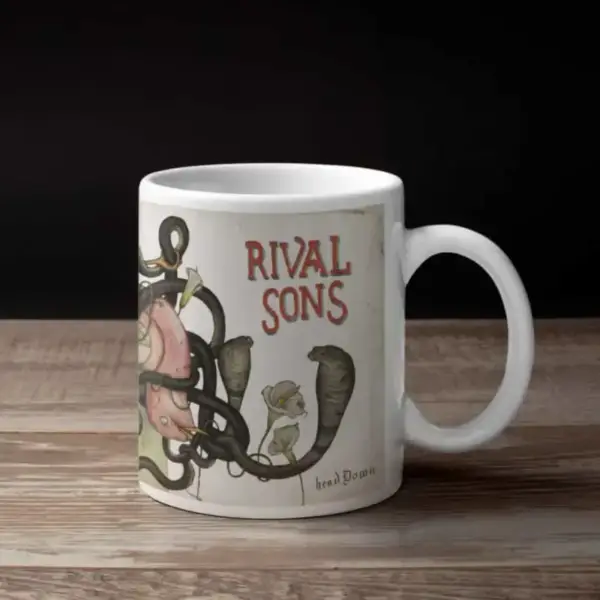 Rival Sons Coffee Mug, Rival Sons Head Down Coffee Mug