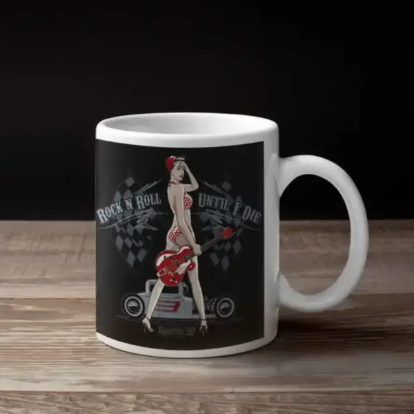 Rock n Roll Until I Die Coffee Mug, Rock n Roll Until I Die Artwork Coffee Mug
