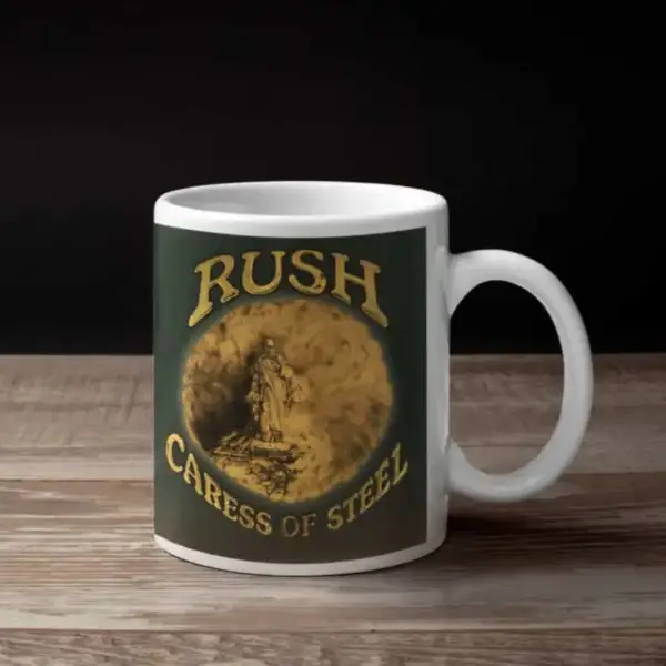 Rush Coffee Mug, Rush Caress Of Steel Coffee Mug