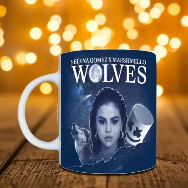 Selena Gomez Mug, Marshmello Wolves Coffee Mug