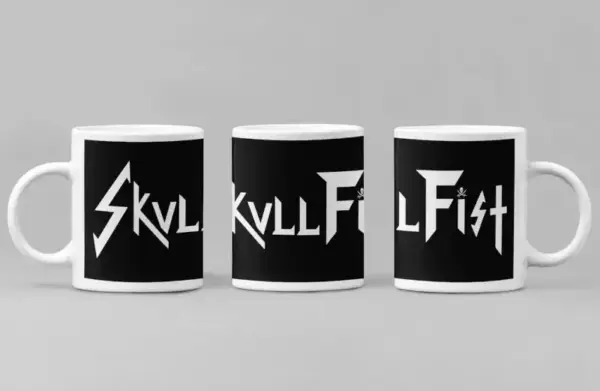 Skull Fist Coffee Mug, Skull Fist Logo Coffee Mug