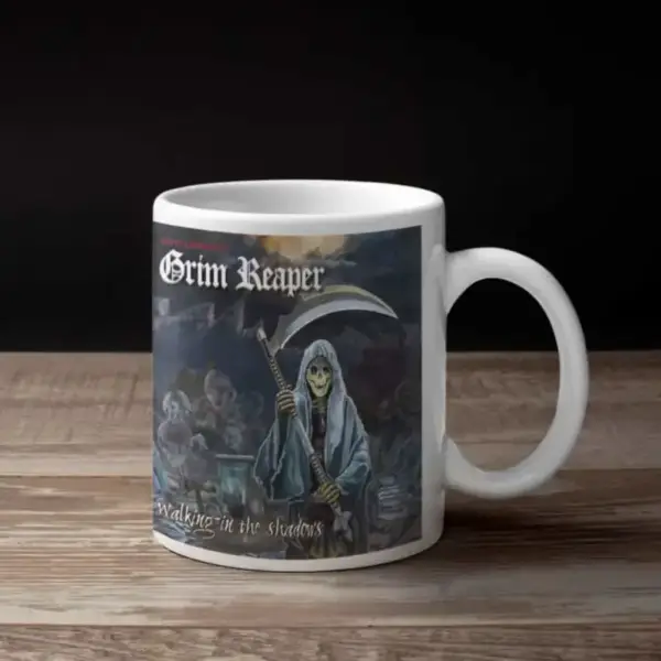Steve Grimmett's Grim Reaper Coffee Mug, Steve Grimmett's Grim Reaper Walking In The Shadows Coffee Mug