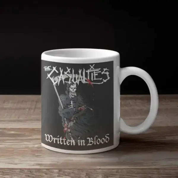 The Casualties Coffee Mug, The Casualties Written In Blood Coffee Mug