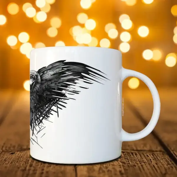 Three Eyed Raven Mug, Game of Thrones Coffee Mug - Image 2