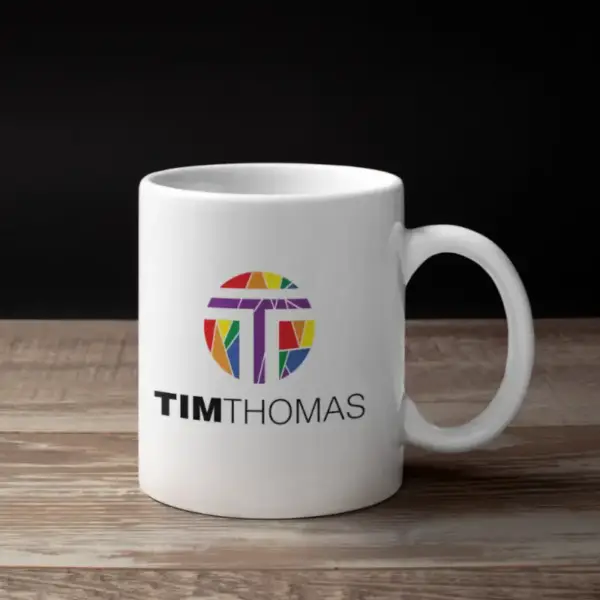 Tim Thomas Coffee Mug, Tim Thomas Logo Mug