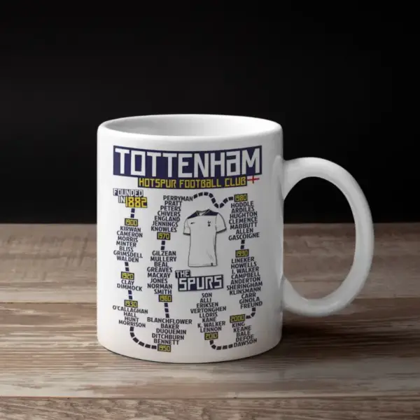 Tottenham Coffee Mug, Tottenham Football Club Timeline Mug