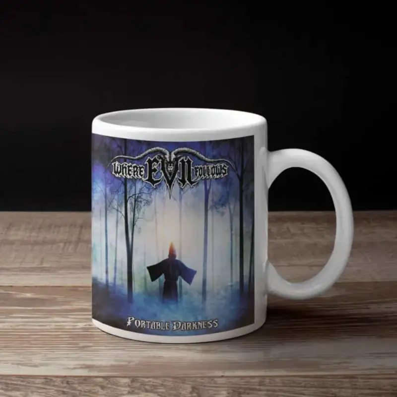 Where Evil Follows Coffee Mug, Where Evil Follows Portable Darkness Coffee Mug