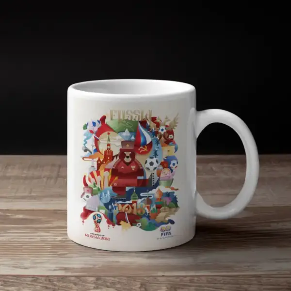World Cup Coffee Mug, 2018 FIFA World Cup Logo Mug
