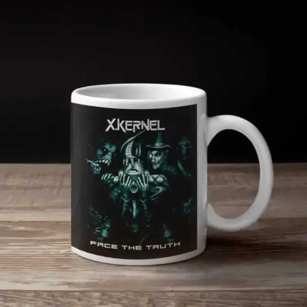 X-Kernel Coffee Mug, X-Kernel Face The Truth Cover Coffee Mug