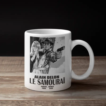 Alain Delon Coffee Mug, Alain Delon Le Samourai Mug