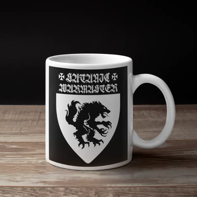 Satanic Warmaster Coffee Mug, Satanic Warmaster Opferblut Logo Mug
