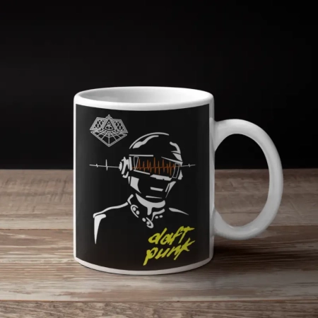 Daft Punk Coffee Mug, Daft Punk Triangle Artwork Mug